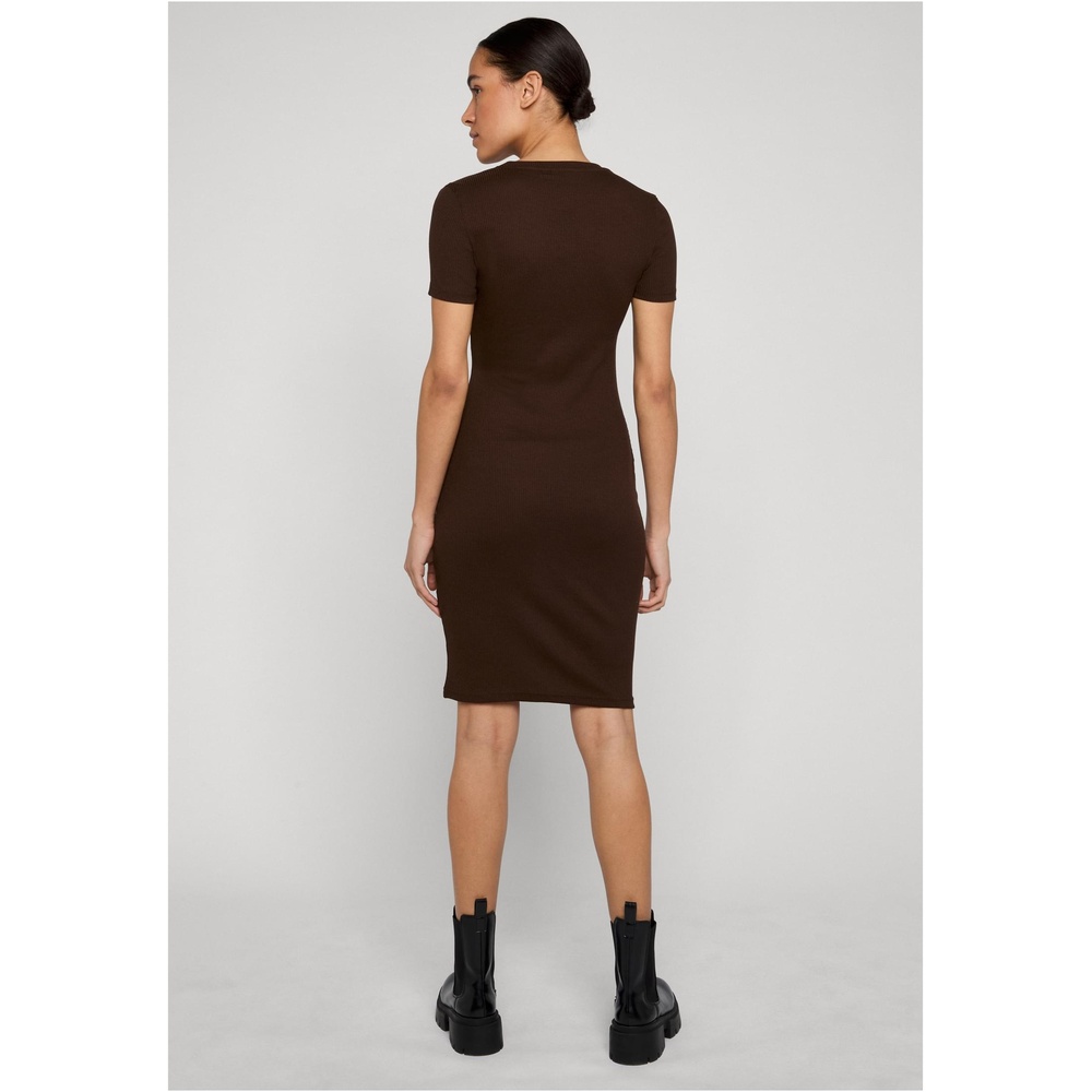 Urban Classics - Basic Slim Fit TShirt Dress Kurzes Kleid - Braun